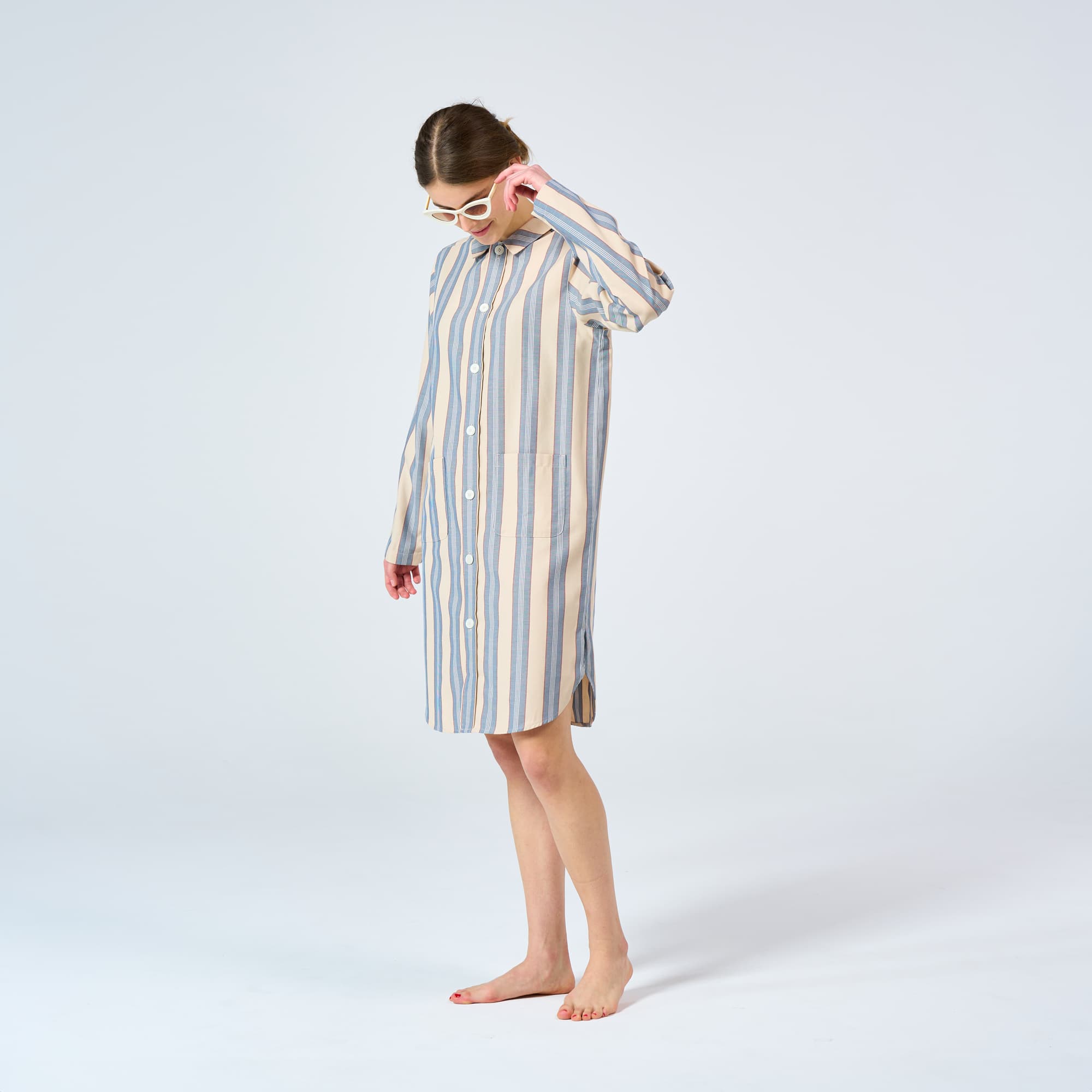 Uno Nightshirt - Old School Beige & Blue